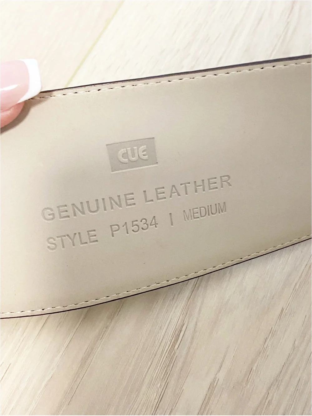 New Cue Croc-Embossed wide Leather Belt P1534 Size M